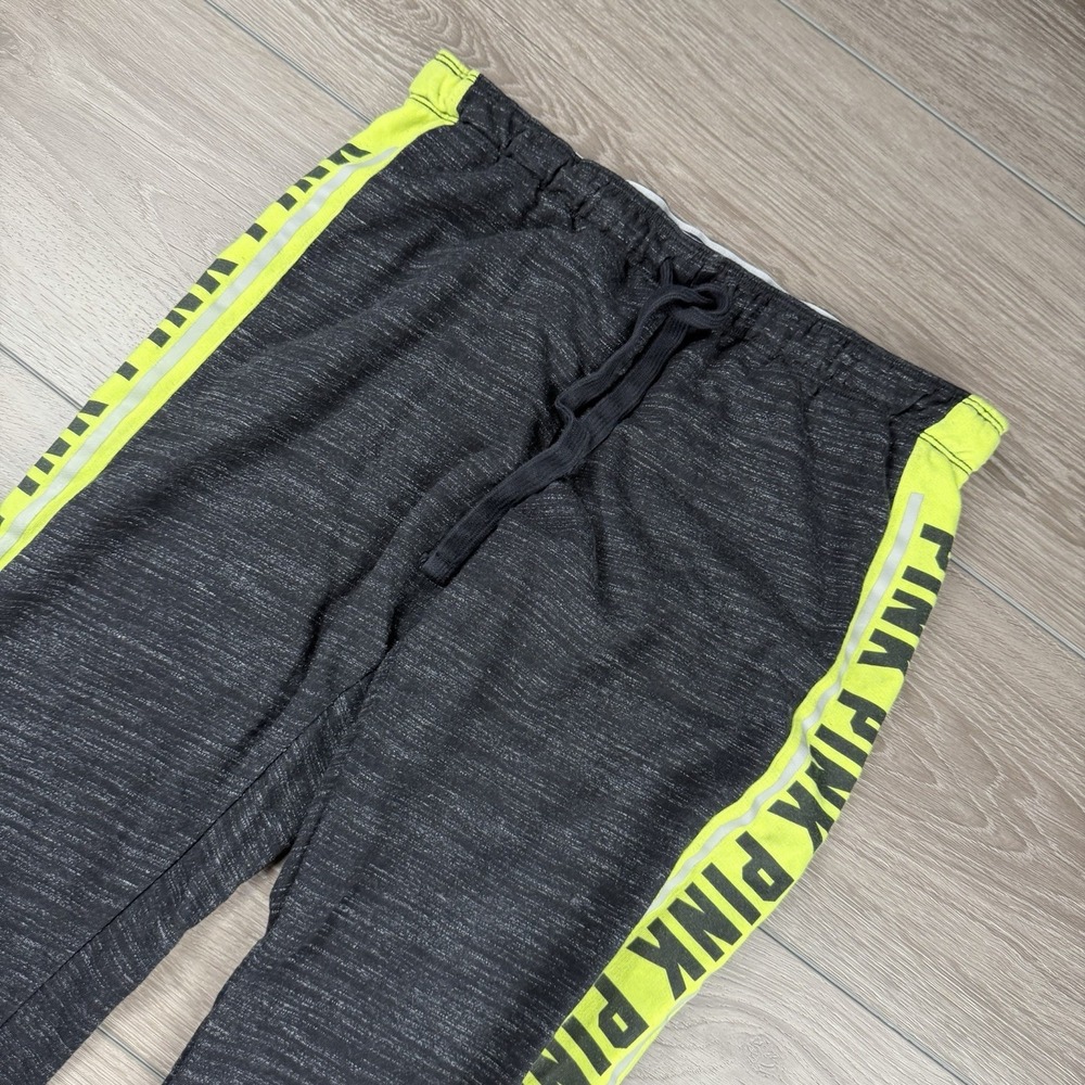 Victorias Secret Pink Women's Pull On Side Panel Sweatpants Dark Grey Large‎